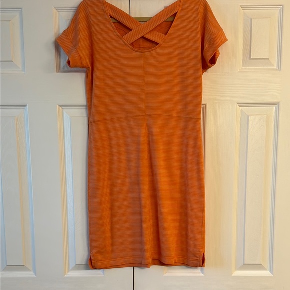 Talbots Orange V-Neck Knee-Length Sheath Dress - Picture 3 of 3
